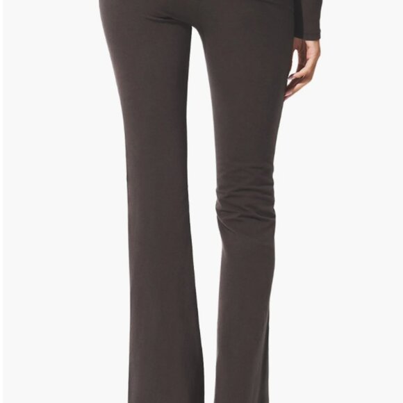 SKIMS Stretch Cotton Jersey Foldover Pants in IRON (XL) NWT - Picture 2 of 5